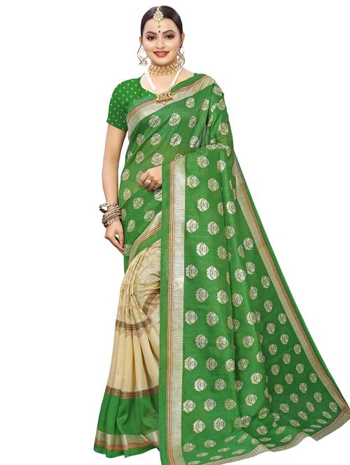 foil print bhagalpuri saree with blouse - 16923960 - Very Small Image - 1