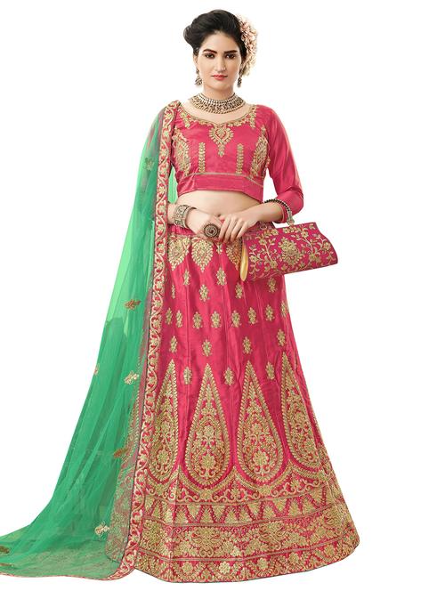 embroidered panelled lehenga - 16924711 - Very Small Image - 1