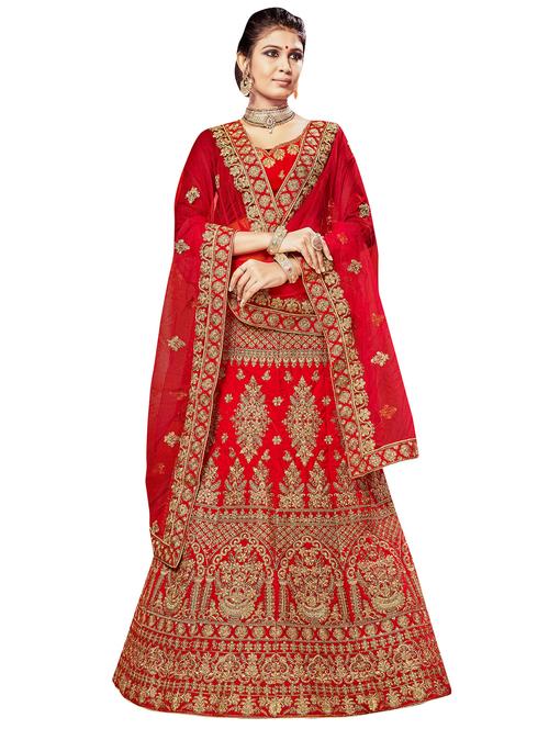 embroidered a-line lehenga - 16924744 - Very Small Image - 1