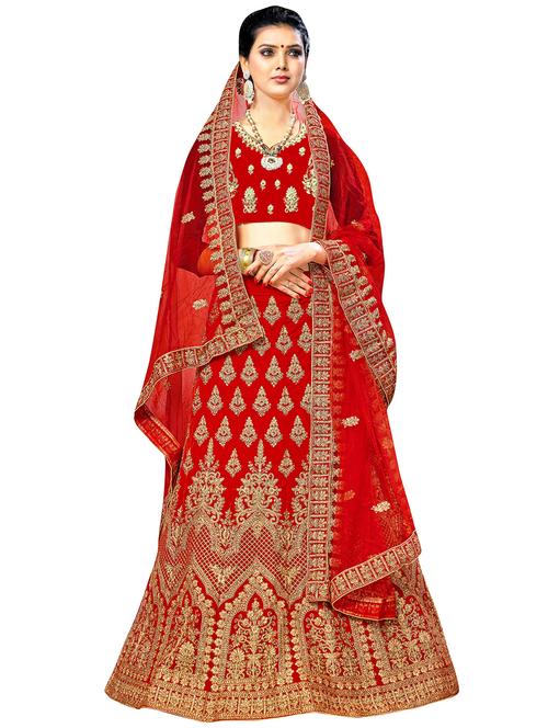 embroidered a-line lehenga - 16924746 - Very Small Image - 1