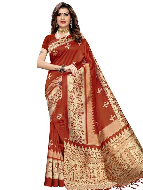 warli printed saree with blouse - 16924849 - Very Small Image - 1