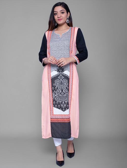 paisley print straight kurta - 16924884 - Very Small Image - 1