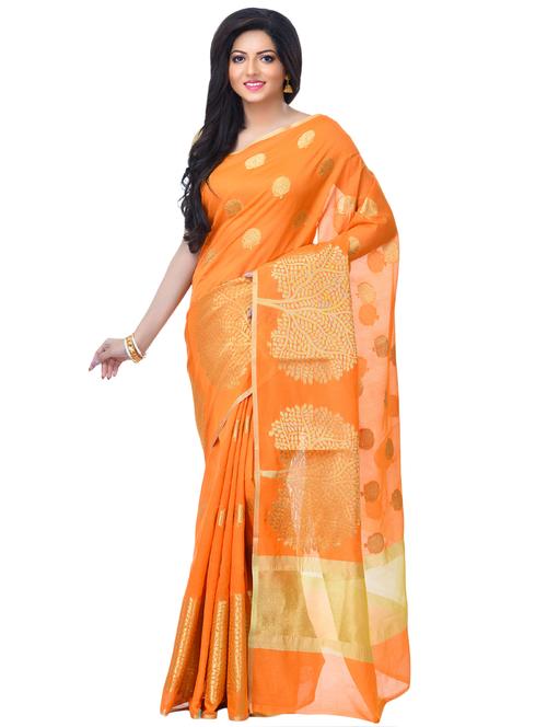 ethnic motif banarasi saree with blouse - 16925015 - Very Small Image - 1