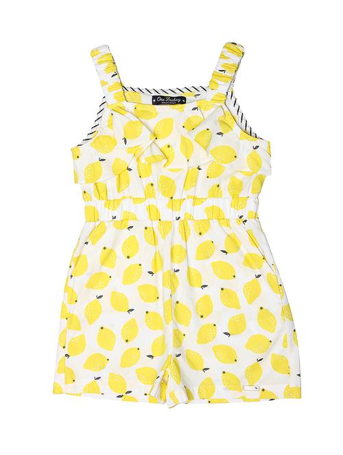 yellow cotton 3/4th jumpsuit - 16925269 - Very Small Image - 1