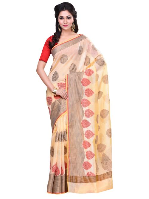 ethnic motif banarasi saree with blouse - 16925314 - Very Small Image - 1