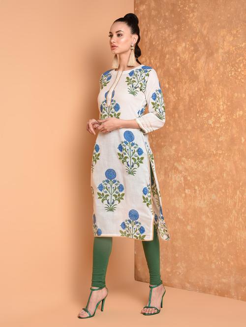 floral straight kurta - 16925392 - Very Small Image - 1