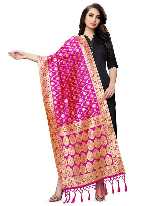 self design banarasi dupatta - 16925478 - Very Small Image - 1
