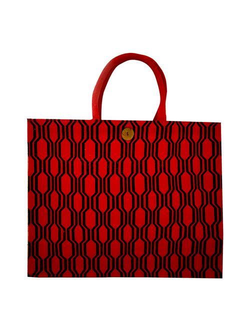 red jute regular shopping bag - 16925490 - Very Small Image - 1