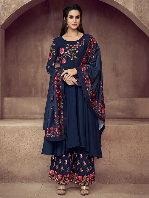 floral embroidered suit set - 16925529 - Very Small Image - 1