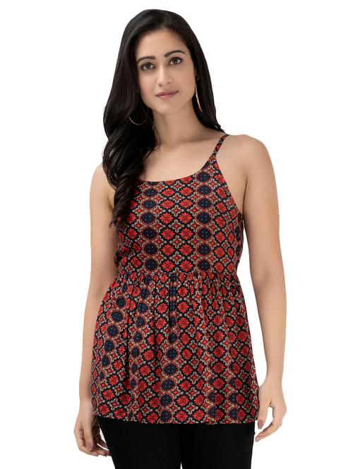 cami neck printed top - 16926026 - Very Small Image - 1