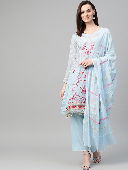 embroidered suit set - 16926595 - Very Small Image - 1