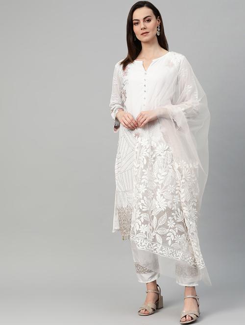 tonal embroidered suit set - 16926600 - Very Small Image - 1