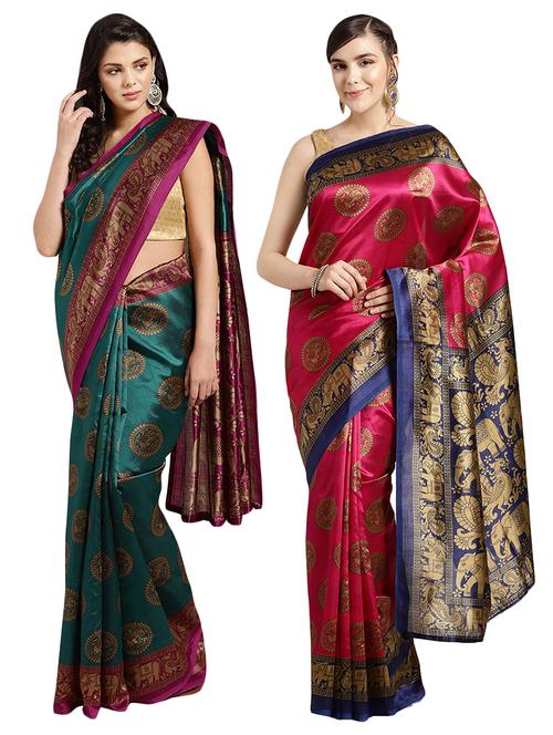set of 2 pcs combos saree - 16927130 - Very Small Image - 1
