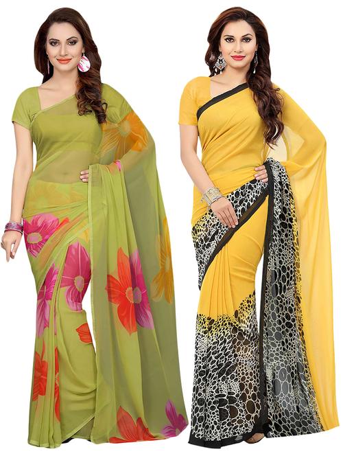 set of 2 pcs combos saree - 16927198 - Very Small Image - 1