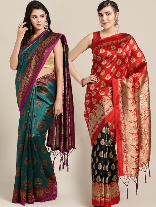 set of 2 pcs combos saree - 16927305 - Very Small Image - 1