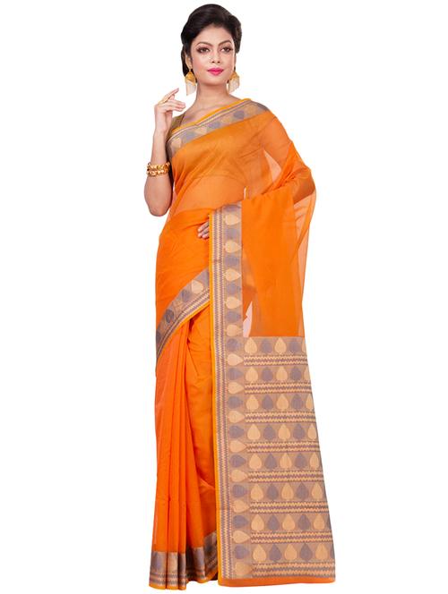 solid banarasi saree with blouse - 16927431 - Very Small Image - 1