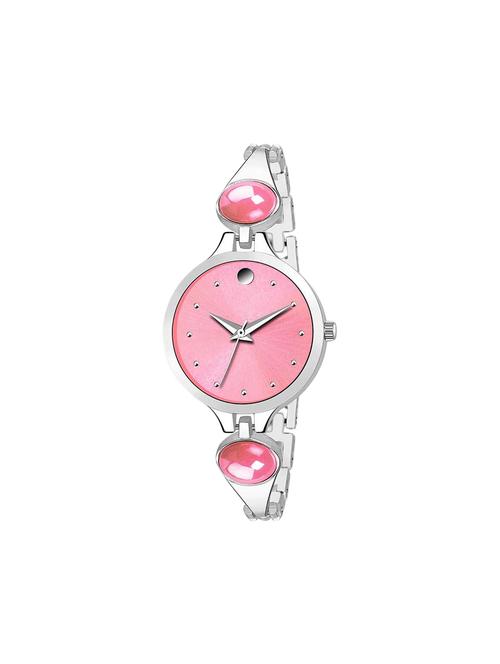 superb pink dial & silver strap stone watches - 16927505 - Very Small Image - 1