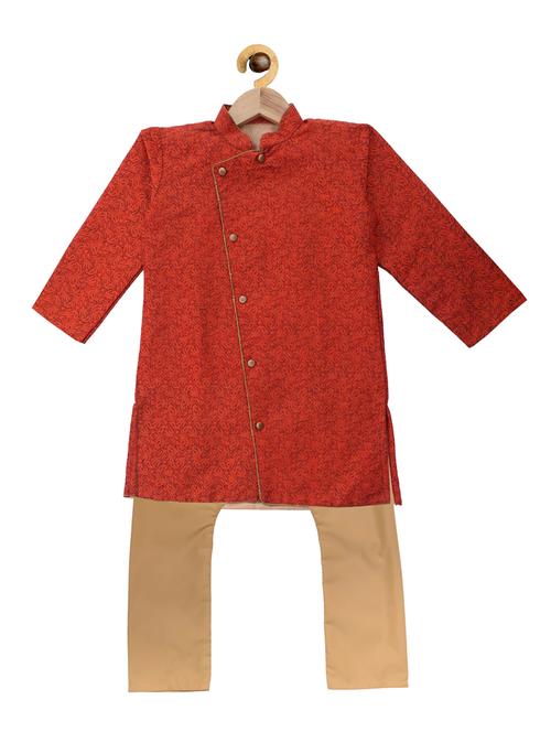 red cotton kurta set - 16928333 - Very Small Image - 1