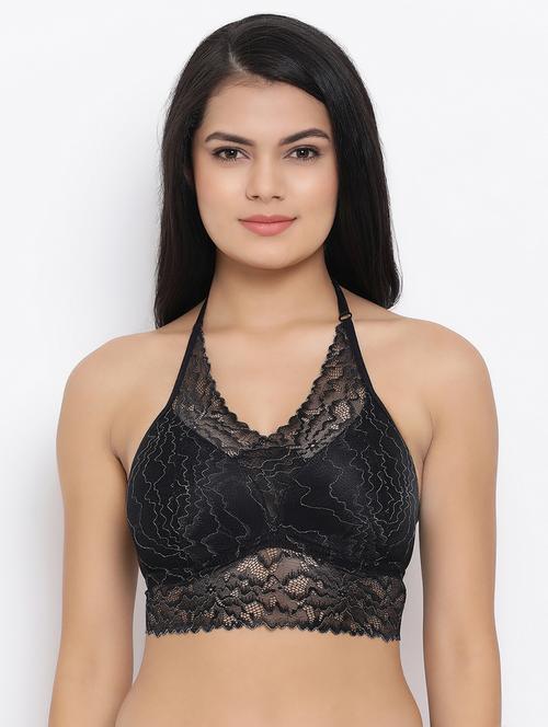 halter neck laced bralette - 16928568 - Very Small Image - 1