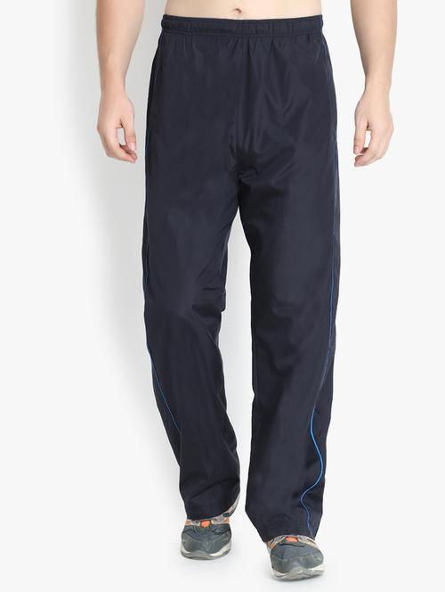 navy blue solid full length track pant - 16928956 - Very Small Image - 1