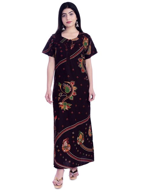 floral print nighty - 16928994 - Very Small Image - 1