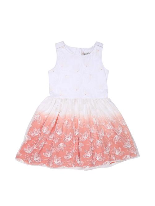 orange cotton blend frock - 16931967 - Very Small Image - 1