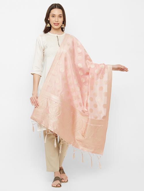 self design woven dupatta - 16932121 - Very Small Image - 1