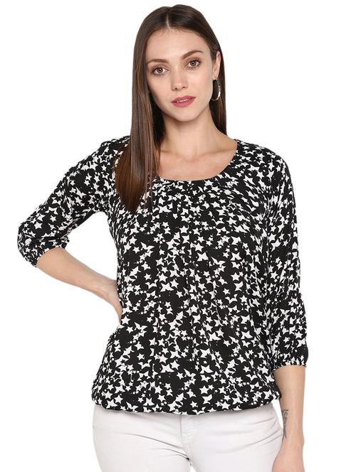 round neck pleated top - 16932153 - Very Small Image - 1