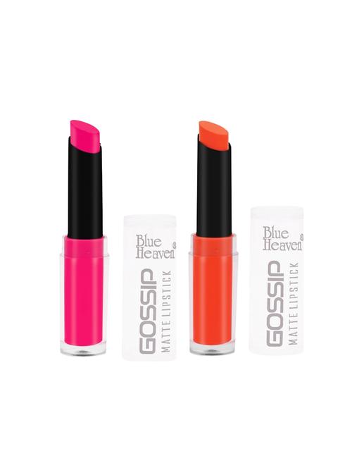 blue heaven pack of 2 gossip lipstick shade1&7 - 16934301 - Very Small Image - 1