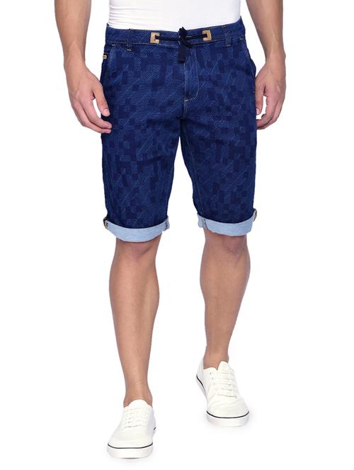 blue printed bermuda shorts - 16934692 - Very Small Image - 1