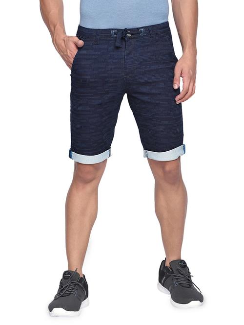dark blue printed bermuda shorts - 16934711 - Very Small Image - 1