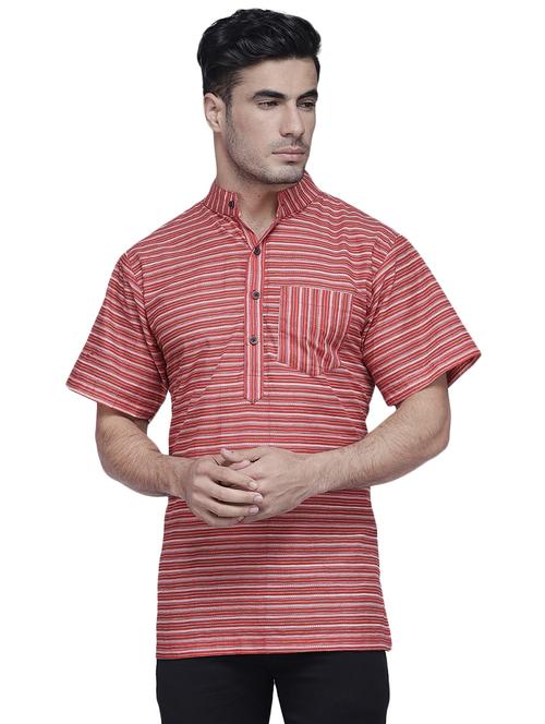 red striped short kurta - 16935121 - Very Small Image - 1