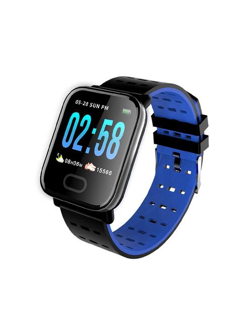 jm new a6 black and blue colour smartband - 16935327 - Very Small Image - 1