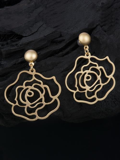 gold metal drop earring - 16936258 - Very Small Image - 1