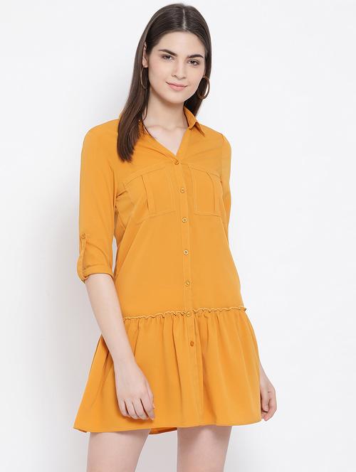 pep hem button up shirt dress - 16936486 - Very Small Image - 1