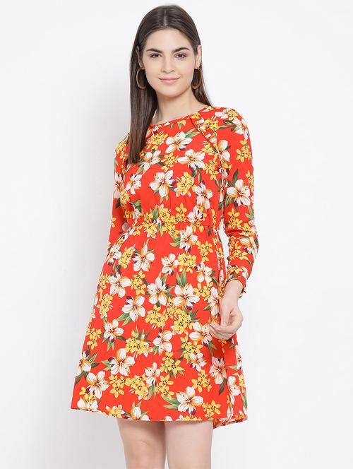 frill detail blouson waist a-line dress - 16936491 - Very Small Image - 1
