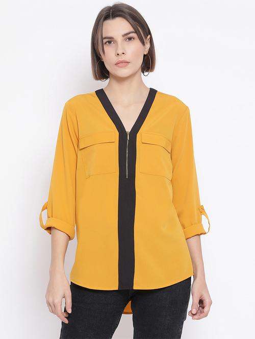 contrast placket pocket detail top - 16936557 - Very Small Image - 1