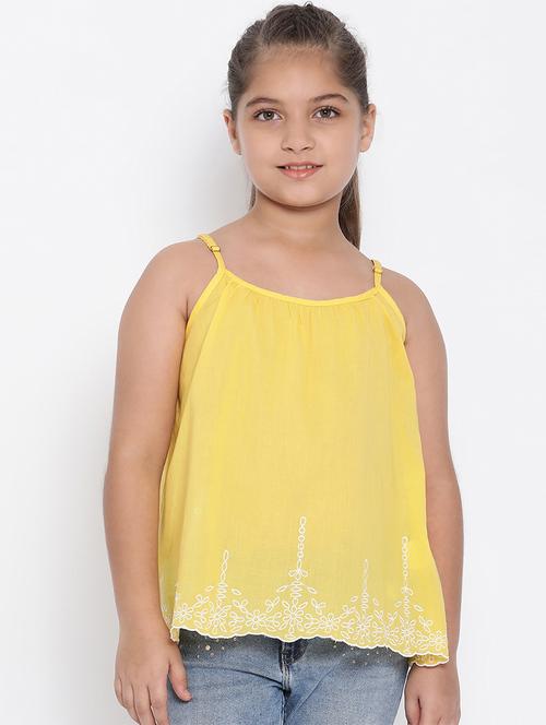 yellow cotton regular top - 16936626 - Very Small Image - 1