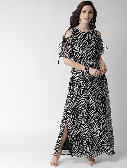 tie front animal maxi dress - 16936851 - Very Small Image - 1