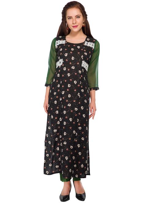 floral a-line kurta - 16937546 - Very Small Image - 1
