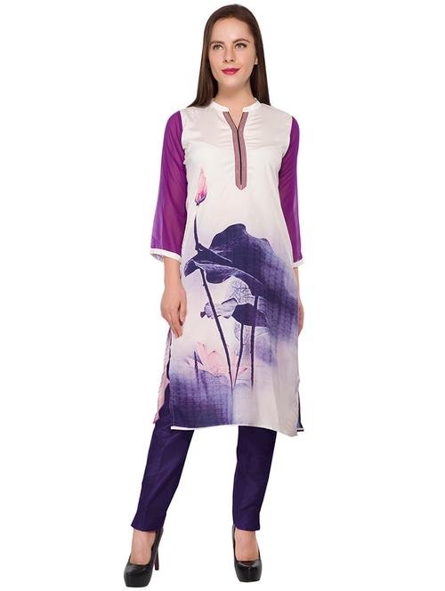 floral straight kurta - 16937555 - Very Small Image - 1