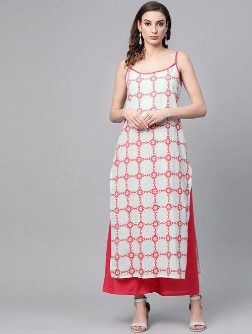 floral kurta palazzo set - 16937652 - Very Small Image - 1