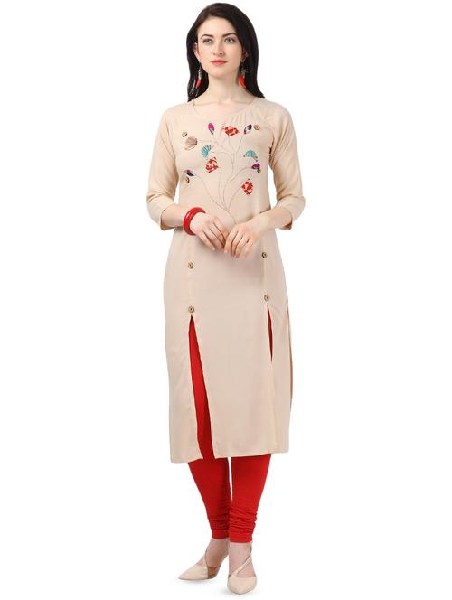 embellished straight kurta - 16939021 - Very Small Image - 1