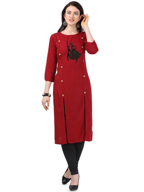 embellished straight kurta - 16939023 - Very Small Image - 1