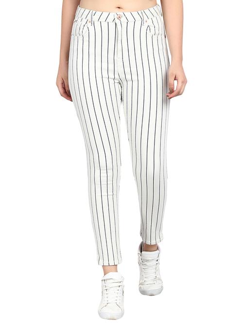 high rise striped jeans - 16939110 - Very Small Image - 1