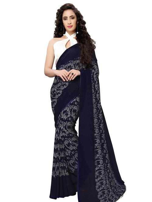 abstract printed saree with blouse - 16939187 - Very Small Image - 1