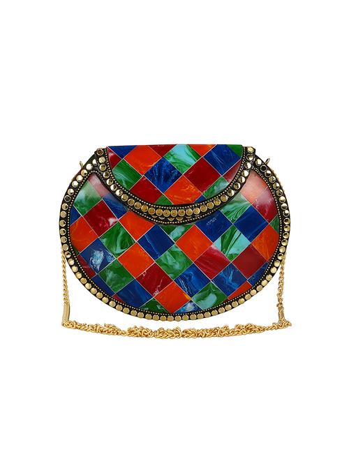multi colored metal box clutch - 16939313 - Very Small Image - 1