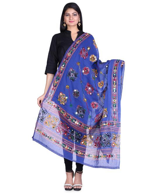 embroidered jamdani dupatta - 16939541 - Very Small Image - 1