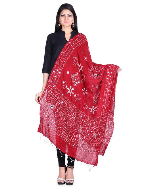 sequined jamdani dupatta - 16939543 - Very Small Image - 1
