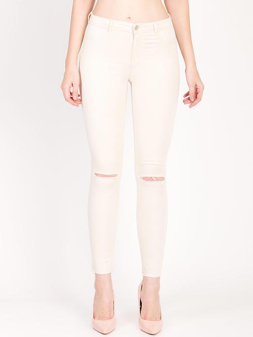 high rise knee slit jeans - 16939832 - Very Small Image - 1